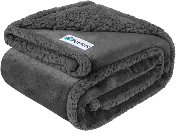 furhaven two-tone faux fur oval dog bed for small breeds